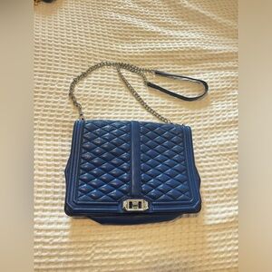 Rebecca Minkoff Chevron Quilted Crossbody Bag With Flap And Silver Hardware